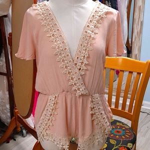 Peach Beach cover up/shorts jumper